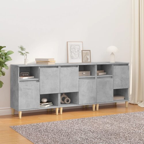  Komode 3 kom siva boja betona 60x35x70 cm od konstruiranog drva Cijene