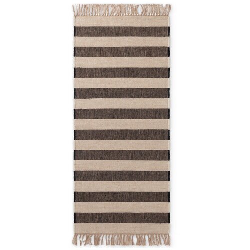 Hanse Home Crna/krem obostrana/ručno rađena jutena staza 80x300 cm Playa – Cene