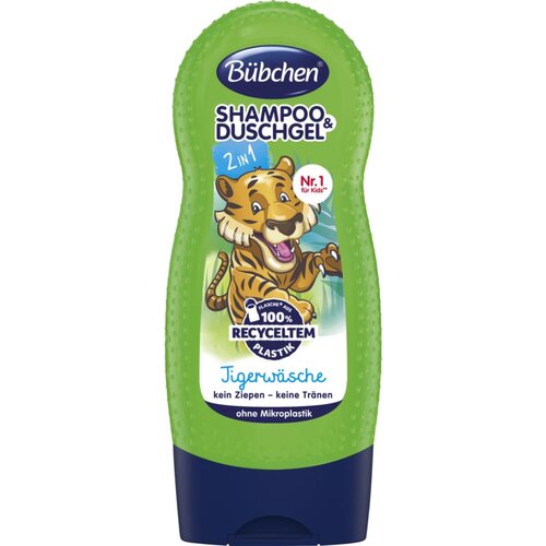 B&amp;uuml;bchen Kids Shampoo &amp;amp; Shower &amp;scaron;ampon i gel za tu&amp;scaron;iranje 2 u 1 Tiger 230 ml Slike