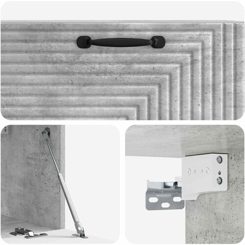  ormar za zid Zidne Betonska siva 78,5 x 31 x 30 cm Slike