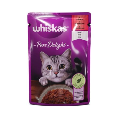 Whiskas Pure Delight govedina vrečka 85 g Cene