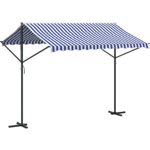 Maison Chic Prostostoječa tenda - Senčniki modra in bela 300x300 cm blago in jeklo, (22039878) Cene