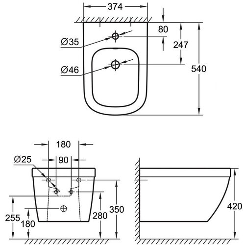 Grohe euroceramic konzolni bide GR 39208000 Slike