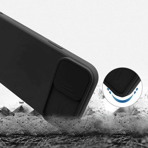 Onasi lens cover silikonski ovitek za&amp;scaron;čita za samsung galaxy S23 plus 5G - črn Slike