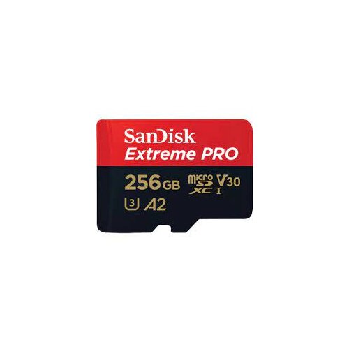 San Disk Extreme PRO microSDXC 256GB + SD Adapter do 200MB/s/140MB/s A2 C10 V30 UHS-I U3 Cene