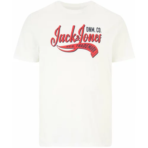 Jack & Jones Plus Majica temno modra / rdeča / bela