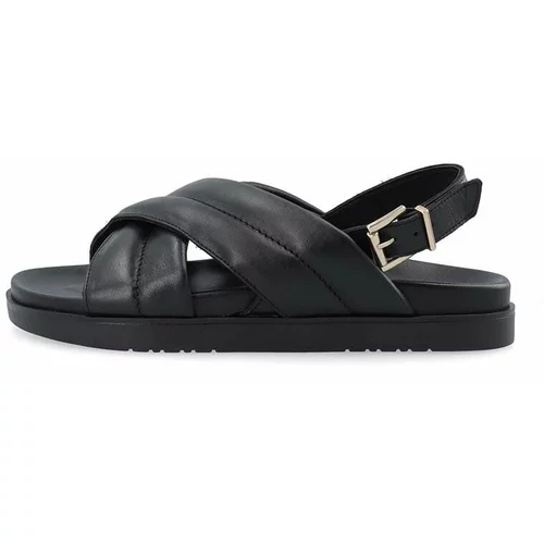 Bianco Usnjeni sandali BIASILJE ženski, črna barva, 11201355