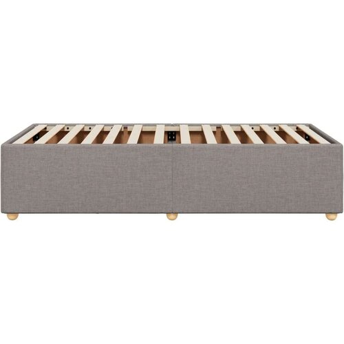  Okvir za krevet smeđesivi 100x200 cm od tkanine Slike