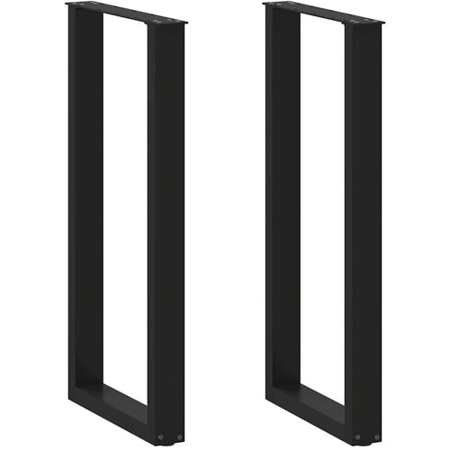 vidaXL Noge kavne mizice U-oblika 2 kosa črna 40x(100-101)cm jeklo Cene