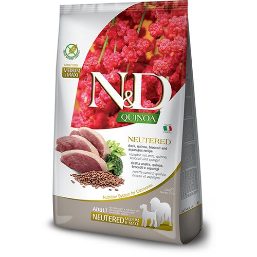 Farmina n&d quinoa hrana za sterilisane pse - neutered duck medium&maxi adult 12kg Slike