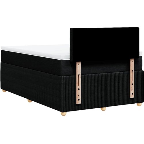  Krevet box spring s madracem crni 120 x 190 cm od tkanine Slike