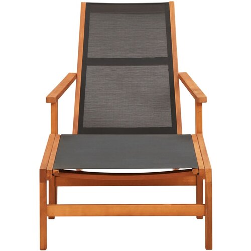 Maison Chic Vrtni Stoli - Stol za vrt z naslonjalom za noge evkaliptusov les in tekstil JS788, (21877672) Cene