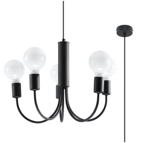 Nice Lamps Crna viseća svjetiljka ø 45 cm Karim – Cijene