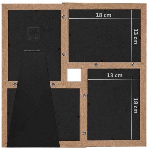 vidaXL Foto okvir za 4x(13x18 cm) fotografije svetlo rjav MDF Cene