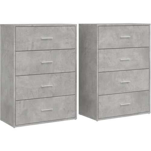 Maison Chic Komoda - Predalnik 2 kosa betonsko siva 60x31x84 cm inženirski les, (21720737) Cene