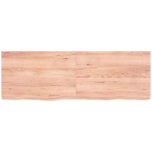  Zidna polica svjetlosmeđa 120x40x(2-4) cm obrađena hrastovina Slike