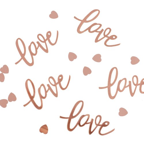 Ginger Ray&amp;reg; konfeti za dekoraciju stola wedding s natpisom love rose gold Slike