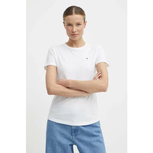 Tommy Hilfiger Pamučna majica za žene, boja: bijela
