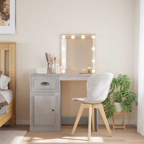  Toaletni stolić s LED svjetlima siva boja betona 90x42x132,5 cm Cene