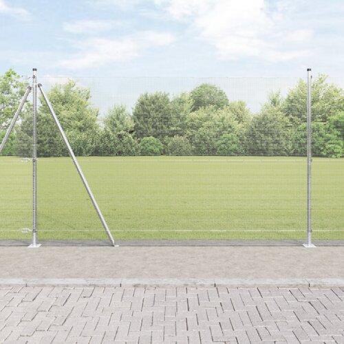 vidaXL varjena žičnata ograja s 13 podaljšanimi stebri 1.4x25 m cinkano jeklo Cene