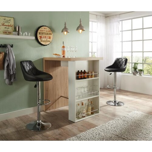 Anji Furniture barska stolica 5015 crna 460x500x850(1060) mm ( 776-022 ) Slike