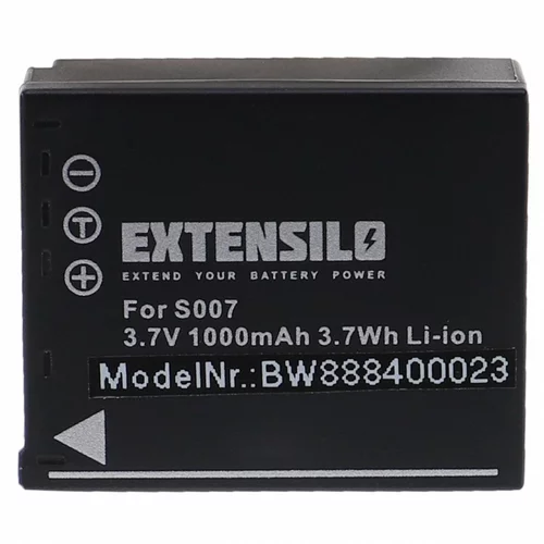 Extensilo Baterija CGA-S007 za Panasonic Lumix DMC-TZ5 / DMC-TZ4 / DMC-TZ3, 1000 mAh