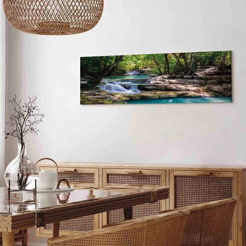  Slika - Nature: Forest Waterfall 135x45 Premium Print Cene