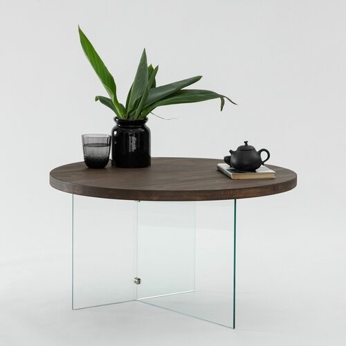 HANAH HOME serenity - transparent, walnut transparentwalnut coffee table Slike