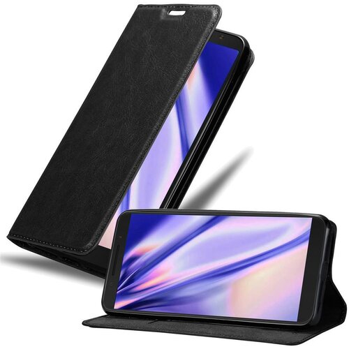 Cadorabo Ohi&scaron;je, združljivo z Alcatel 3L 2019 v nočna črna - Za&scaron;čitni ovitek z magnetnim zapiranjem, stoječo funkcijo in režo za kartice, (20550057) Cene