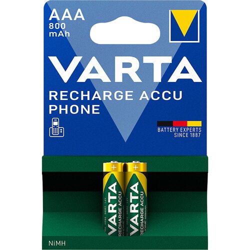 Varta Baterija za telefon, za ponovno polnjenje, AAA, 800 mAh, DE 2 kosa, od 10 DE Cene