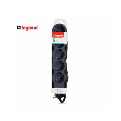 Legrand 694556 produžni blok 5X2P+E 1.5M (crna/t.siva) Slike