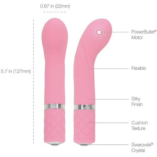 Pillow Talk Racy - ozki vibrator za točko G, ki ga je mogoče ponovno napolniti (roza) Cene