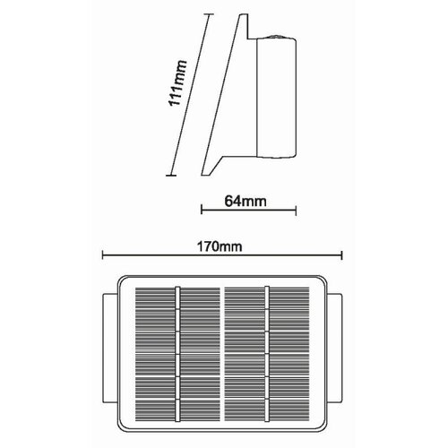  LED solarno zidno svetlo 4xLED/1,5W/3,7V 1500 mAh IP54 crno Slike