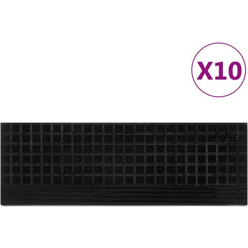 vidaXL Podloge za stopnice 10 kosov 25x75 cm guma Cene