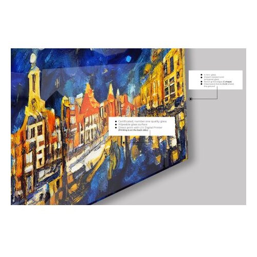 Wallxpert Slika od kaljenog stakla 70x70cm Slike