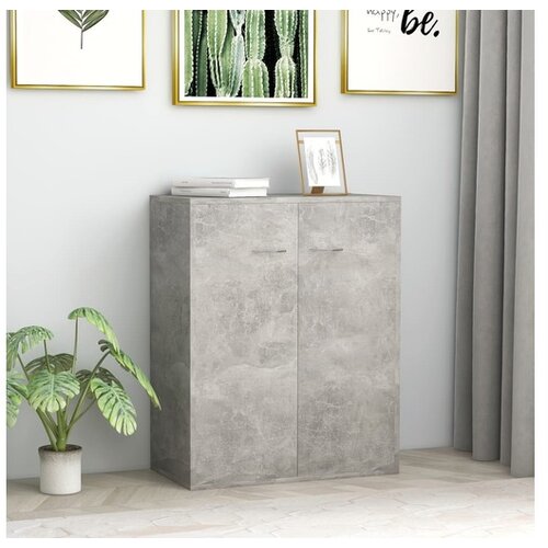  Komoda siva boja betona 60 x 30 x 75 cm od konstruiranog drva Cene