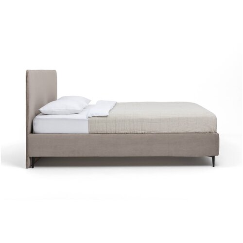 Bonami Selection Smeđe-sivi tapecirani bračni krevet s podnicom 180x200 cm Noira Slim &amp;ndash; Slike
