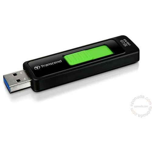 Transcend JetFlash 760, 16GB, USB3.0 52/18 MB/s, Retractable, Black/Green, TS16GJF760 usb memorija Slike