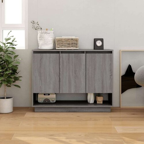 vidaXL komoda siva sonoma 97x31x75 cm iverna plošča Cene