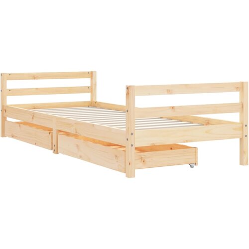  Okvir za dječji krevet s ladicama 80 x 200 cm masivna borovina Slike