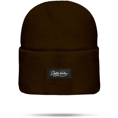 Dolly Noire Kape s &amp;scaron;iltom Label Beanie Kostanjeva Slike