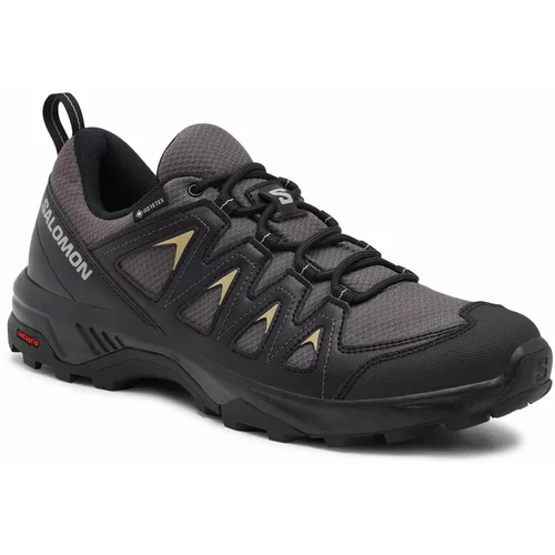 Salomon Trekking čevlji X Braze GORE-TEX L47180500 Magnet/Black/Gray Green