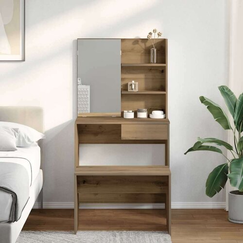 VidaXL Set toaletnog stolića Artisan hrast konstruirano drvo Slike