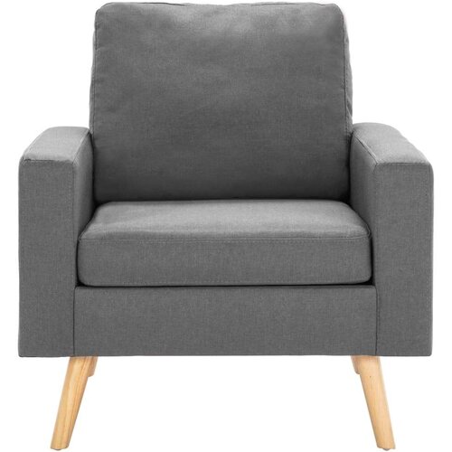  2-dijelni set sofa od tkanine svjetlosivi Slike