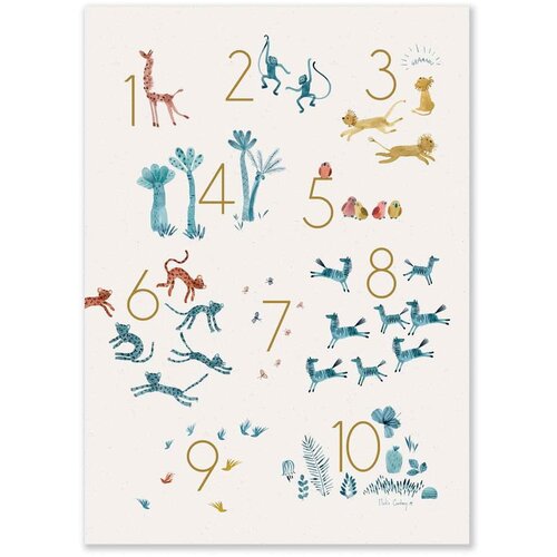 Moulin Roty Otroška slika 50x70 cm Numbers – Cene