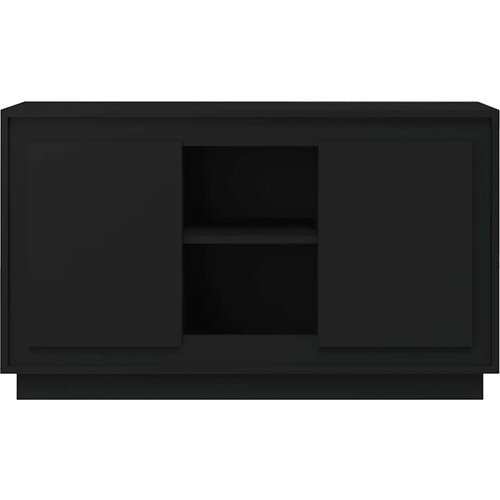  Komoda crna 102 x 35 x 60 cm od konstruiranog drva Slike