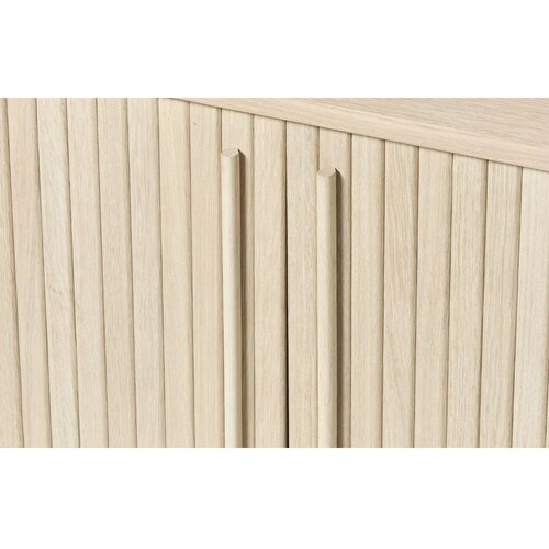 Unique Furniture komoda v hrastovem dekorju z drsnimi vrati v naravni barvi 140x76x45 cm meta &amp;ndash; Slike