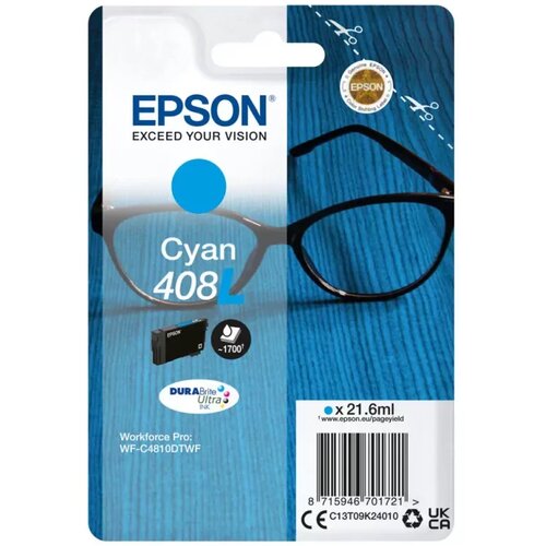 Epson 408L Durabrite Ultra Ink Cartridge 1 Unit(s) Original High Yield (Xl) Turquoise, (21407433) Cene