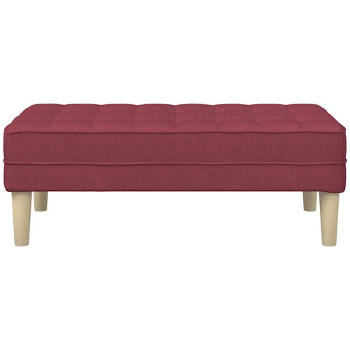  Klupa s jastukom Vinska crvena 113 x 57 x 39 cm tkanina Slike