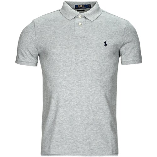 Polo Ralph Lauren Polo majice kratki rokavi POLO COUPE DROITE EN COTON BASIC MESH Siva Slike